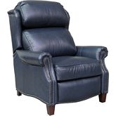 Meade Manual Recliner in Shoreham Blue Leather